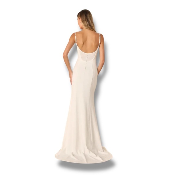 Elegant White Spaghetti Strap Dress Size Small NWOT - Picture 2 of 7